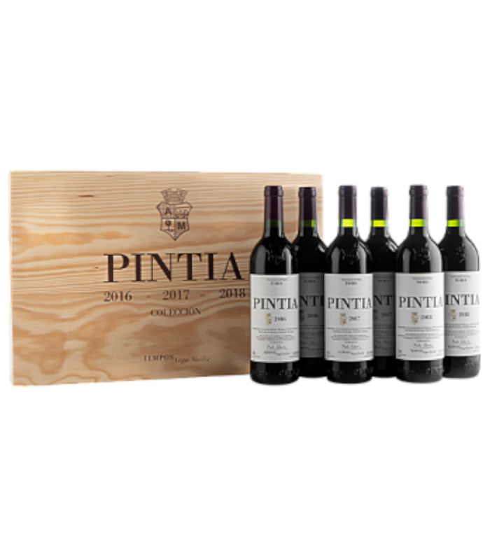 Coleccion Pintia Con Estuche De Madera 6 Botellas