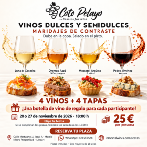 Vinos dulces y semidulces: maridajes de contraste en Madrid